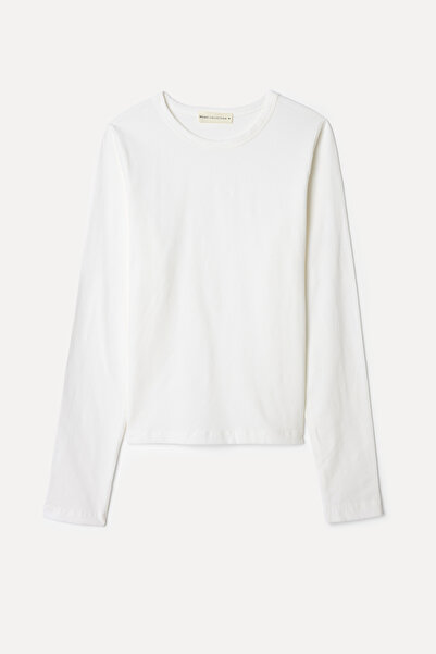 Mudo تي شيرت بياقة دائرية وأكمام طويلة