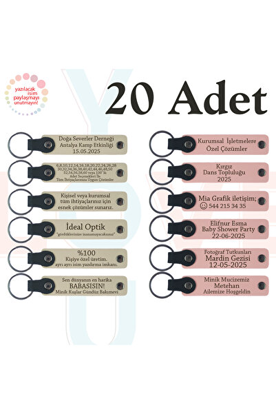 miawiki سلسلة مفاتيح قابلة للكتابة بالاسم، أرجواني وأزرق داكن، مجموعة من 20 ه...