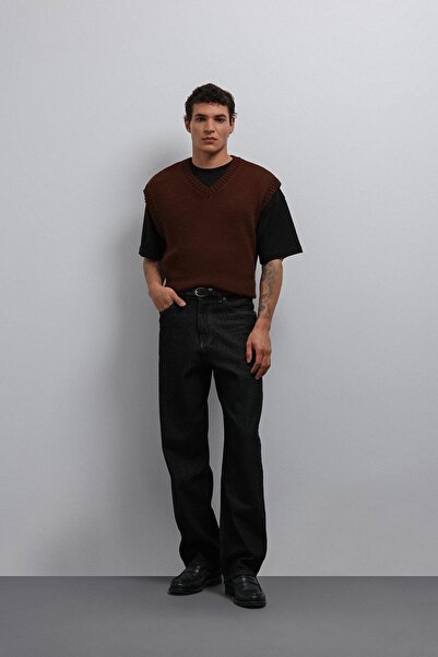 Antioch Brown Knitted Men's Knitwear Vest