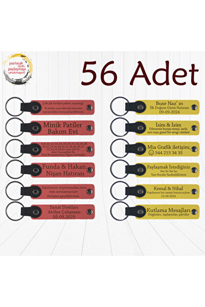 miawiki سلسلة مفاتيح جلدية مكتوبة خاصًا بالشركة، أرجواني وأزرق داكن، مجموعة م...