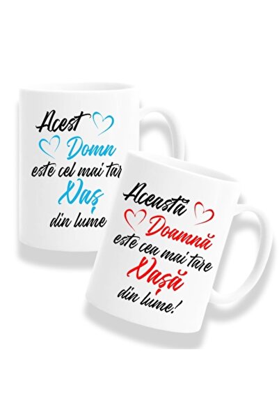 OEM Set 2 Cani personalizate pentru Nasi cu mesaj