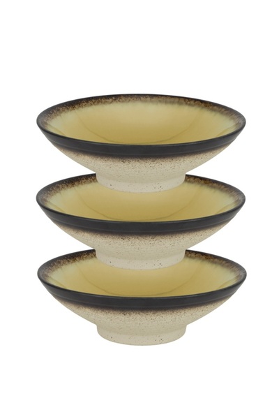 Culinaro Set 3 boluri din portelan Gio Amber 22cm