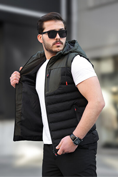 KOCCI Water and Windproof Detachable Hood Men's down Jacket Vest