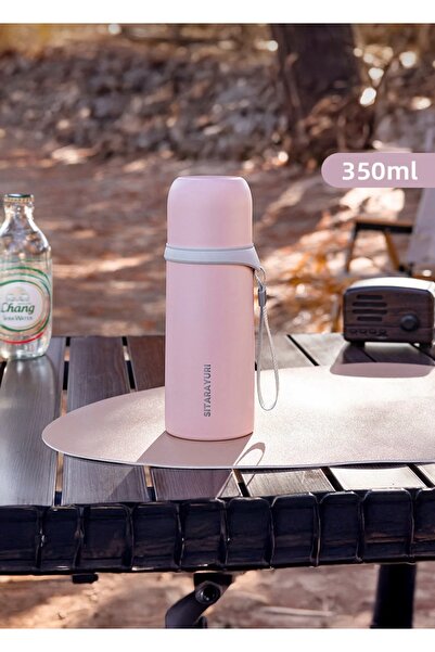 CEZVE HOME كوب ترمس عازل للحرارة من الفولاذ المقاوم للصدأ سعة 350 مل