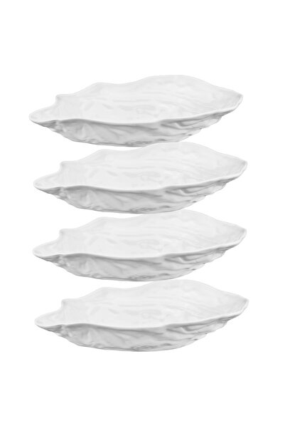 Culinaro Σετ 4 πορσελάνινων μπολ με θαλασσινά και στρείδια 28x17εκ.