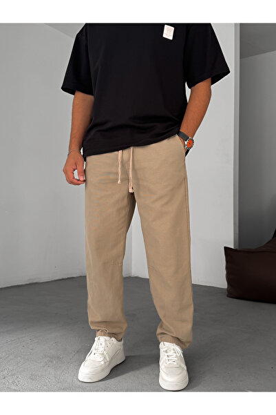 BYBASICMAN Açık Kahve Regular Fit Diz Dikişli Pantolon YP-5010
