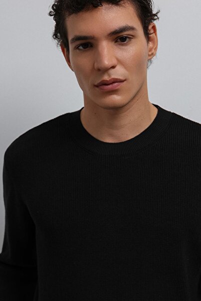 Antioch Black Textured Men's Sweater
