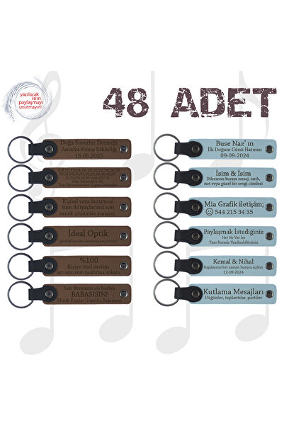 miawiki سلسلة مفاتيح ترويجية مع معلومات مدرسية مكتوبة، أرجواني وأزرق داكن، مجموعة من 48 قطعة لترويج المدرسة