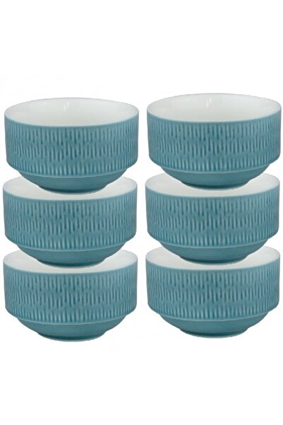 Culinaro Set 6 boluri din portelan HELLA LIGHT SUMMER BLUE 10cm,300ml