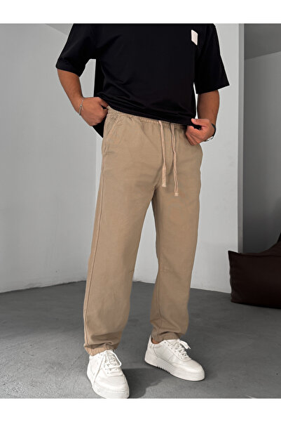 BYBASICMAN Açık Kahve Regular Fit Diz Dikişli Pantolon YP-5010