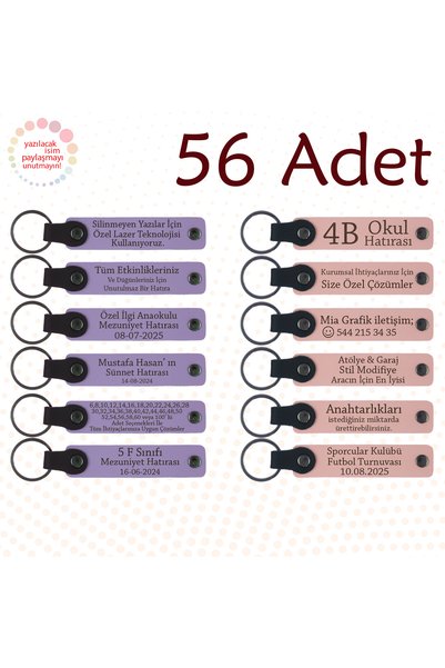 miawiki Leather Keychain with Firm Name Written, Purple & Navy Blue, Promotio...