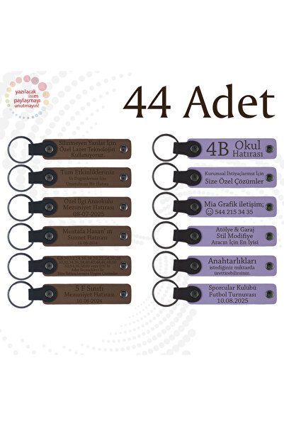 miawiki سلسلة مفاتيح تذكارية مع الأسماء مكتوبة، أرجواني وأزرق داكن، هدية للنساء في الفعاليات الثقافية، مجموعة من 44 قطعة