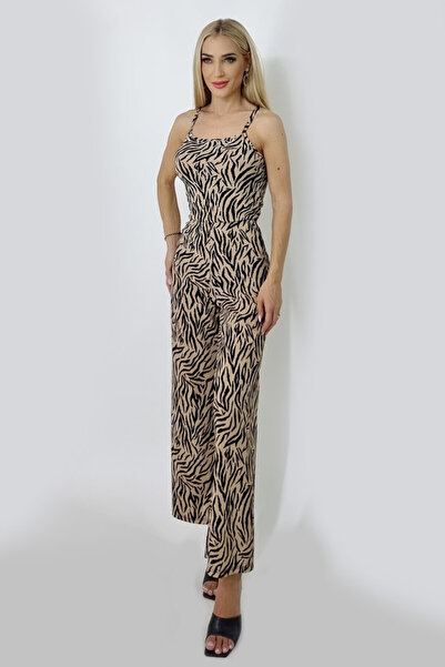 FashionForYou Salopeta larga Olympia, Animal print zebra