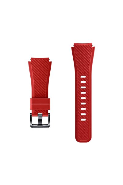 Edman silicone strap compatible with Samsung Gear S3, Quick Release telescopes, 22mm, Dark Red