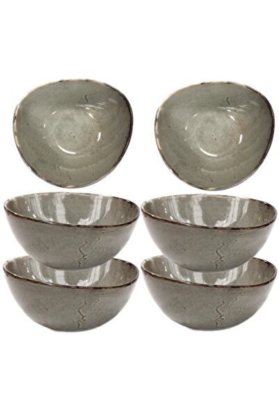 Culinaro Σετ 6 πορσελάνινων μπολ 12cm 350ml ΑΝΤΙΚΕ ΓΚΡΙ