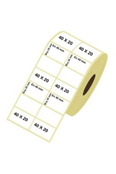 BİGÜMEX 40x20 Etichetă METALIZATĂ cu 2 pe linie |   Etichetă cu cod de bare pe rolă