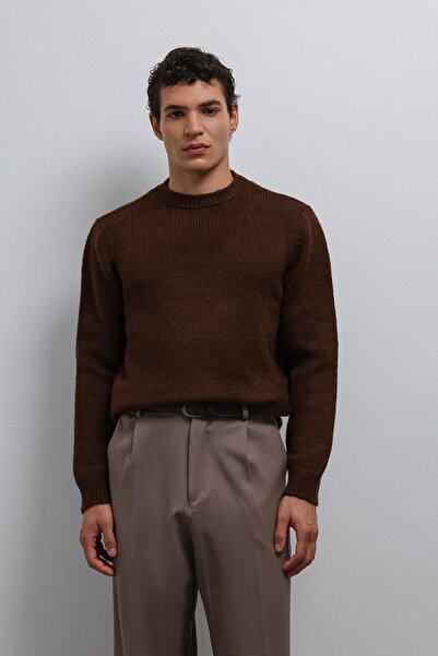 Antioch Brown Soft Textured Men's Sweater