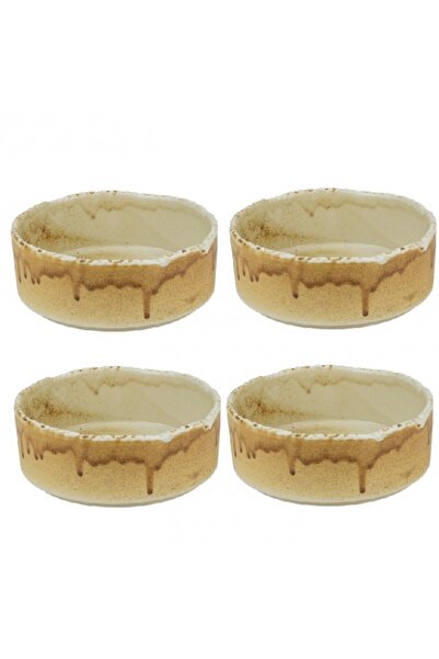 Culinaro Set 4 boluri din portelan FUJI, D13xh5cm, 450ml, bej