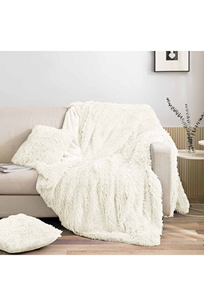 Spod Igły i Nitki Fleecy Fluffy Blanket 200 x 220 cm, Ecru