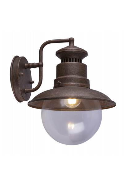 Globo Lighting Aplica de exterior din oțel inoxidabil, sticlă transparentă, 1...