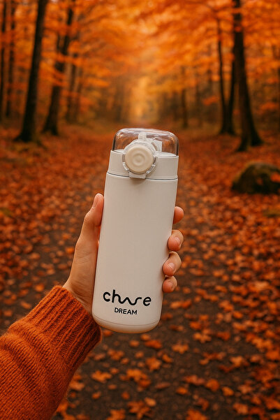 CEZVE HOME Stainless Steel Heat Insulated Thermos Mug with Straw and Lid 400 ml