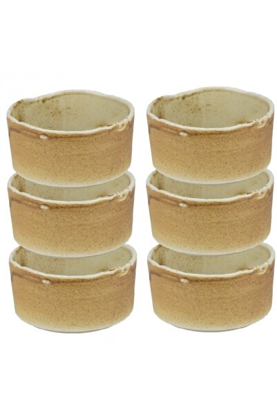 Culinaro Set 6 boluri portelan pentru sos FUJI, D11xh5,5cm, 350ml, bej