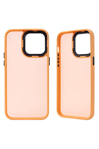 OSG iPhone 14 Pro Max Uyumlu Mat Çelik Çerçeve Koruma Premium Telefon Kılıfı