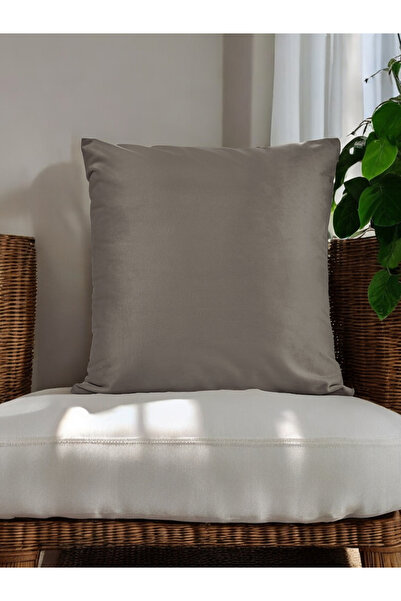 ASDİVA Κάλυμμα μαξιλαριού Malcolm Velvet με υφή ανοιχτό βιζόν-45x45