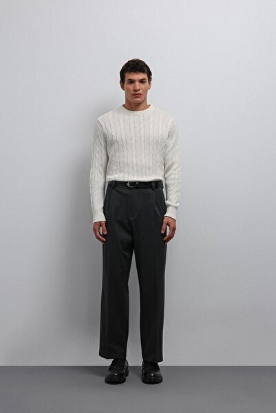 Antioch Ecru Textured Knitted Men's Sweater