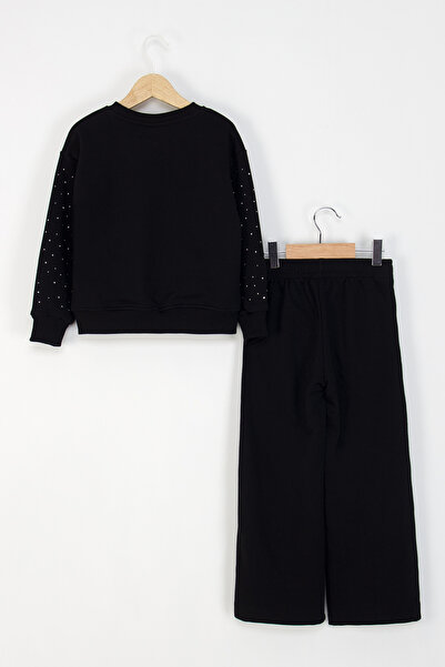DMB BOYS & GIRLS Set de 2 piese pentru fete, cu detalii în piatră, cu talie elastică, cu croială confortabilă