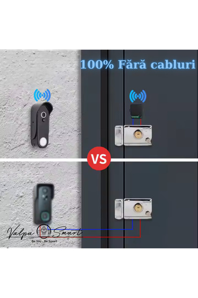 Valpa Smart Videointerfon inteligent Valpa Smart, ecran tactil de 7 inci, cameră HD, vedere nocturnă