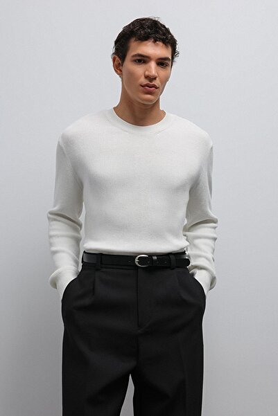 Antioch Ecru Textured Men's Sweater