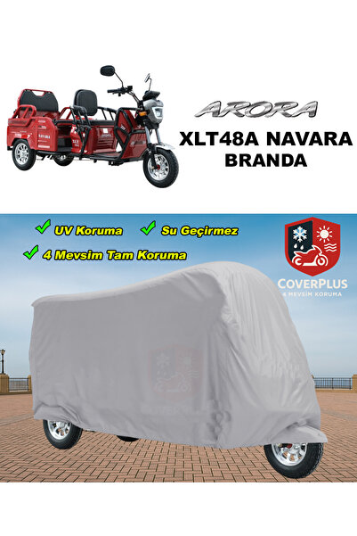 CoverPlus Arora XLT48A NAVARA Branda 3 Kişilikli 3 Tekerlekli Elektrikli Motosiklet Brandası Su Geçirmez