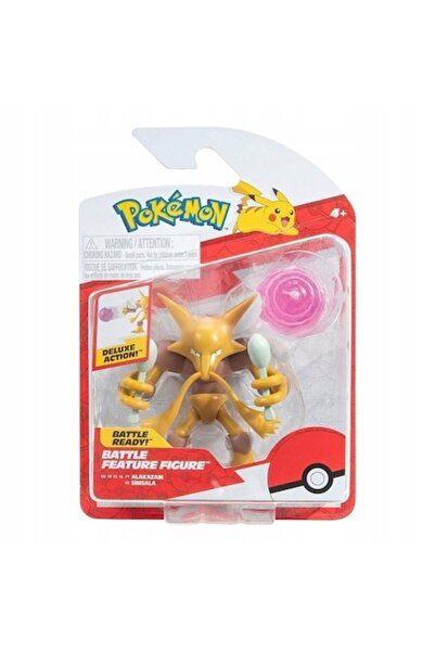 Jazwares Фигурка на Pokemon Alakazam, Jazwares, съчленена, функция за стартир...