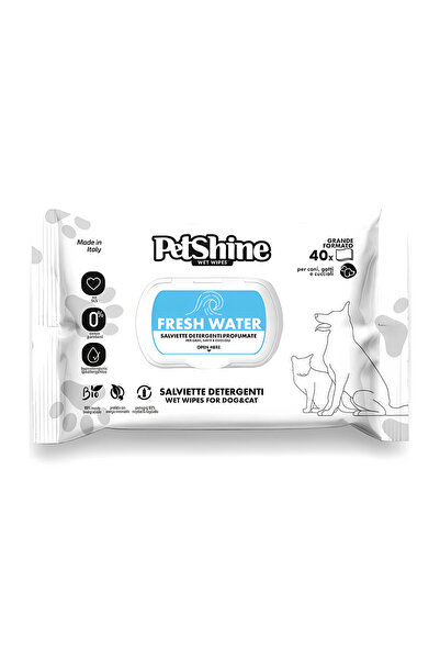 petshine مناديل مبللة برائحة الماء المنعش من Pet Shine - 3 قطع