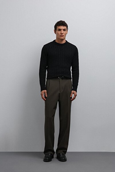 Antioch Haki Relax Fit Baggy Pilili Erkek Pantolon