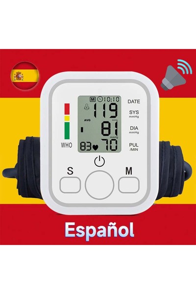 choice2 Spanish Voice Spanish Voice Digital Arm Blood Pressure Meter Medical ...