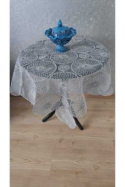 DOLUNAY HOME TEKSTİL Fiskos Tablecloth Tulle Guipure