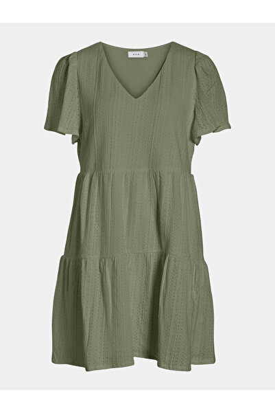 VILA Γυναικείο Καλοκαιρινό Φόρεμα 14095564 Χακί
