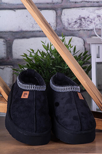 Pierre Cardin Tan Plush High Sole Women's Ug Daily Winter Shoes with Fur