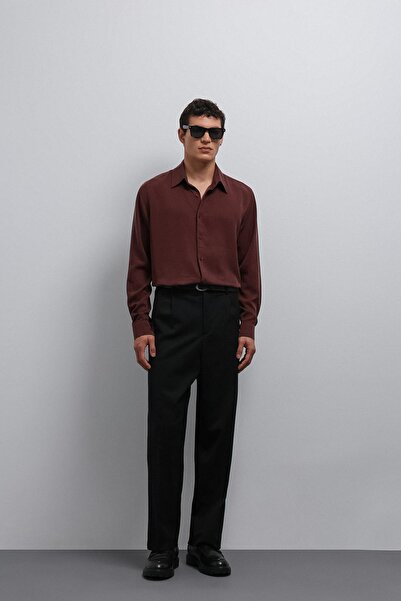 Antioch Bordo Teknik Regular Fit Erkek Gömlek