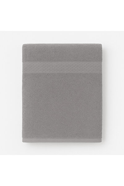KAYABEY HOME Gray Color Luxury Bath Towel – High Water Absorbent Extra Soft Thick with Border 70X140 cm