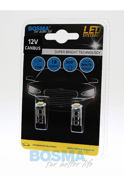 Bosmax LED W5W 12V 18Lumeni Bosma