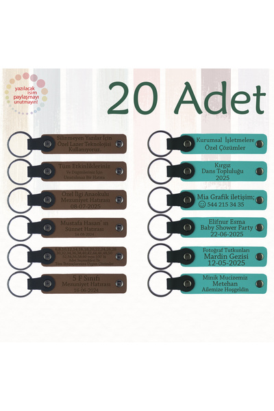 miawiki سلسلة مفاتيح قابلة للكتابة بالاسم، أرجواني وأزرق داكن، مجموعة من 20 ه...