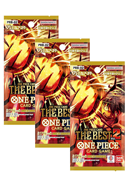 Next Plus مجموعة بانداي الرسمية المرخصة من ون بيس TCG بريميوم بوستر الأفضل 2 بوستر 3 باك [PRB-02] (30 بطاقة)