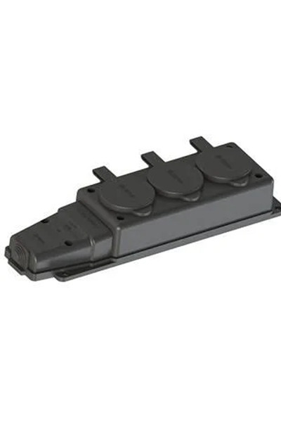 PUFFIN مقبس كهربائي مطاطي بلاستيكي ثلاثي المخارج مع تأريض