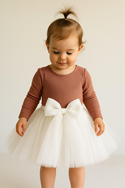 NSMLİFE تنورة توتو منفوشة مبطنة للأطفال البنات مع مشبك أمامي وخصر مطاطي