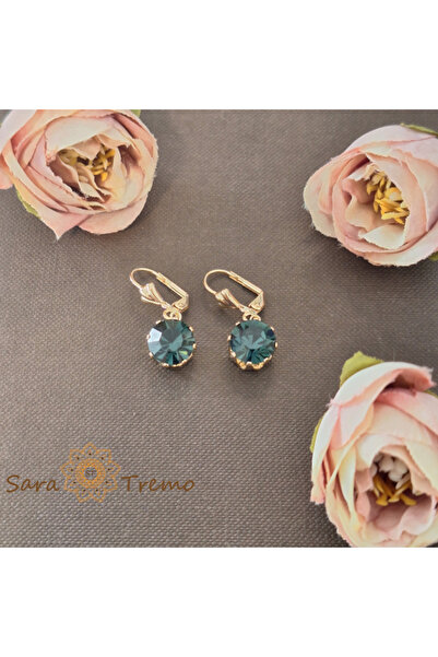 SaraTremo Cercei 'Noaptea Regala' cu cristale zirconia, placati cu aur