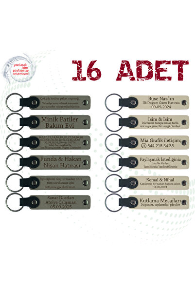 miawiki سلسلة مفاتيح تذكارية من الجلد قابلة للكتابة، أرجواني وأزرق داكن، هدية...