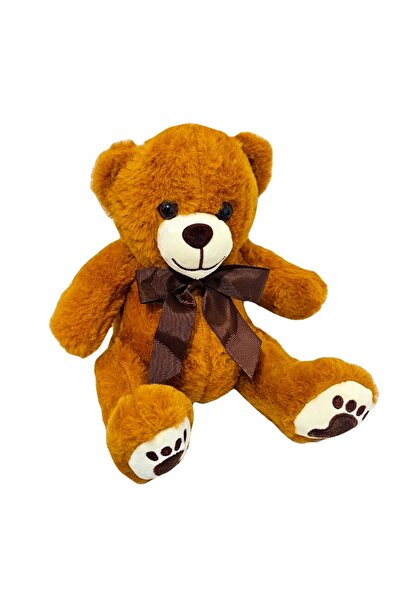 velve Ursulet de plus Rony, cu fundita, Inaltime 25 cm, Maro